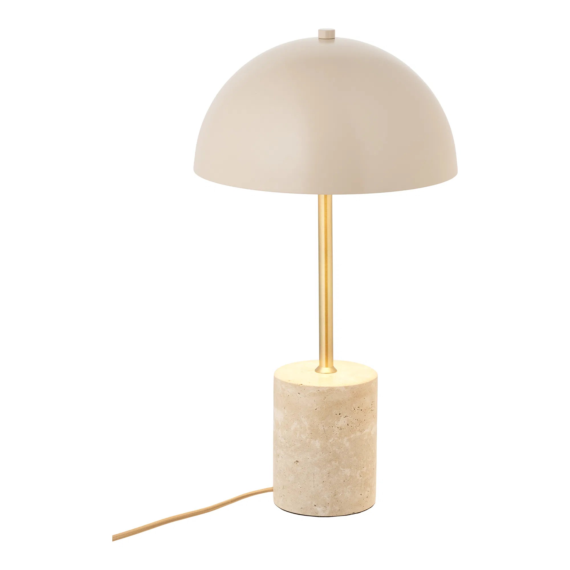 Sheffield bordslampa – elegant marmor- och metallampa i beige