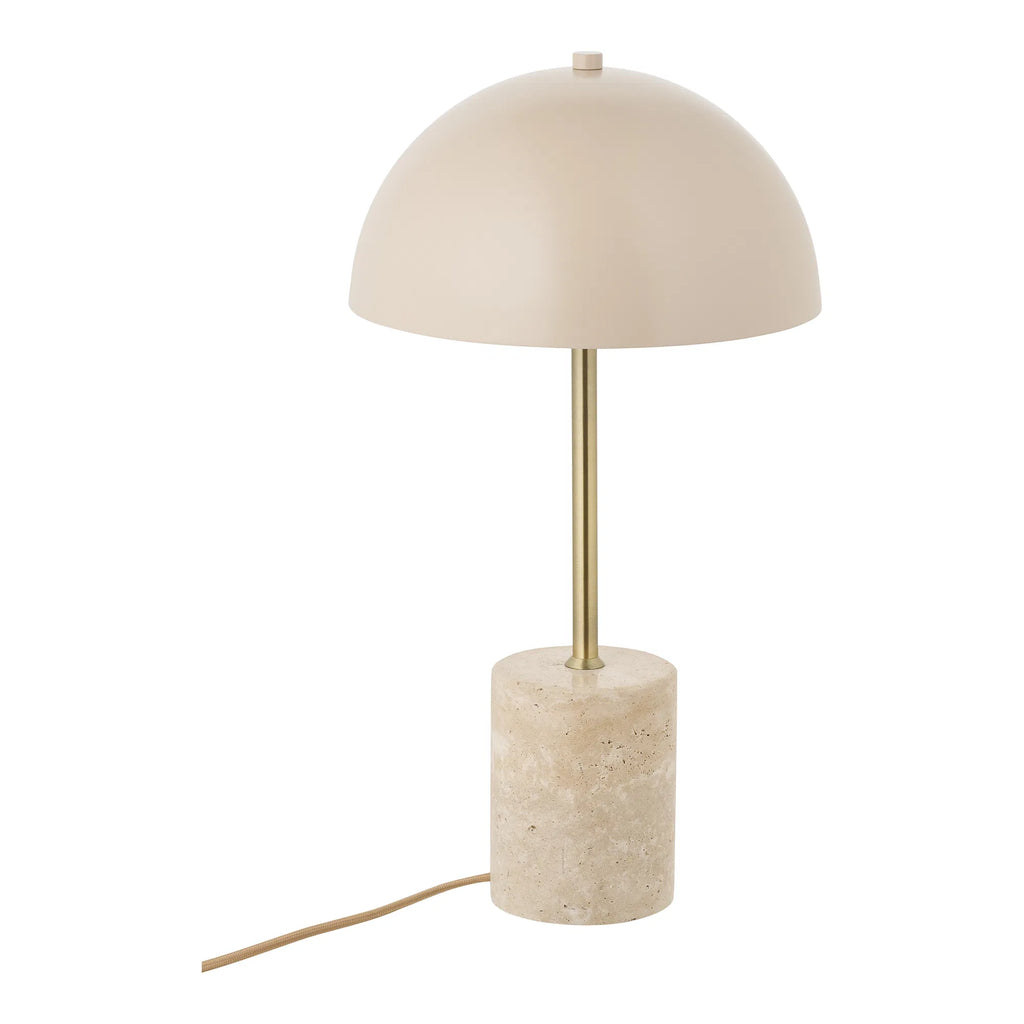 Sheffield bordslampa – elegant marmor- och metallampa i beige