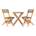 Cuenca caféset – cafébord med två stolar i teak