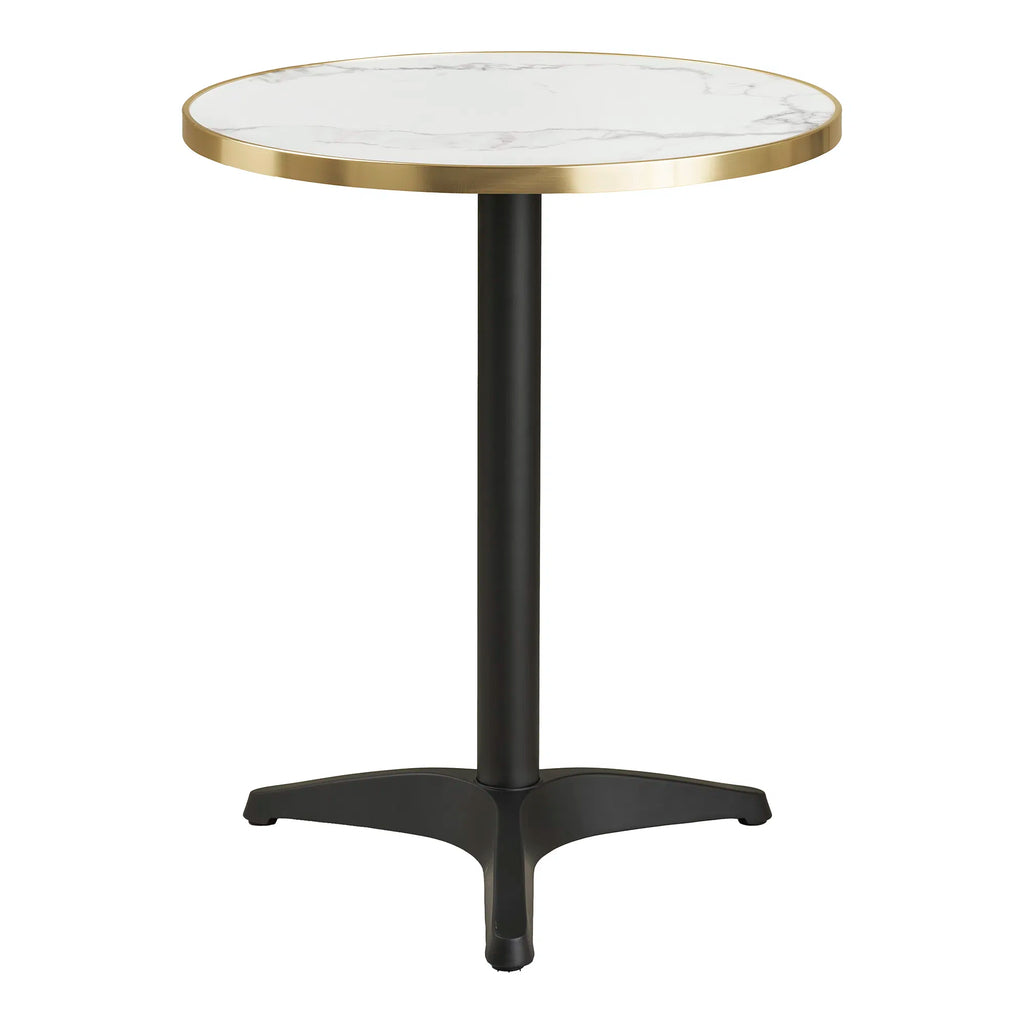Bistrobord – elegant marmorkänsla med guldkant