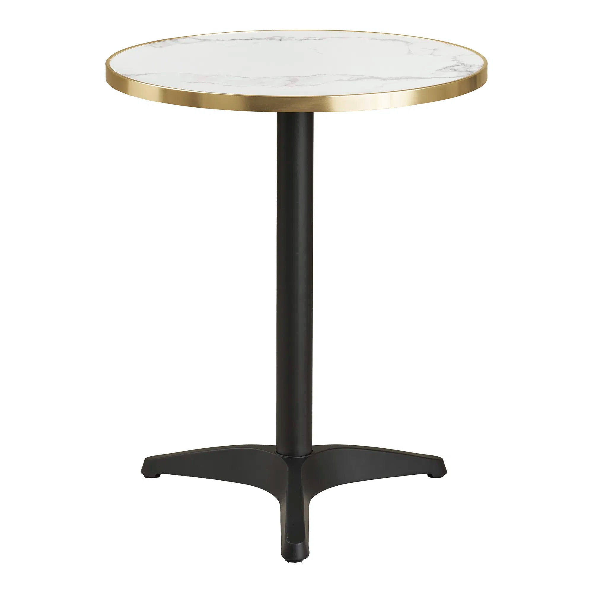 Bistrobord – elegant marmorkänsla med guldkant