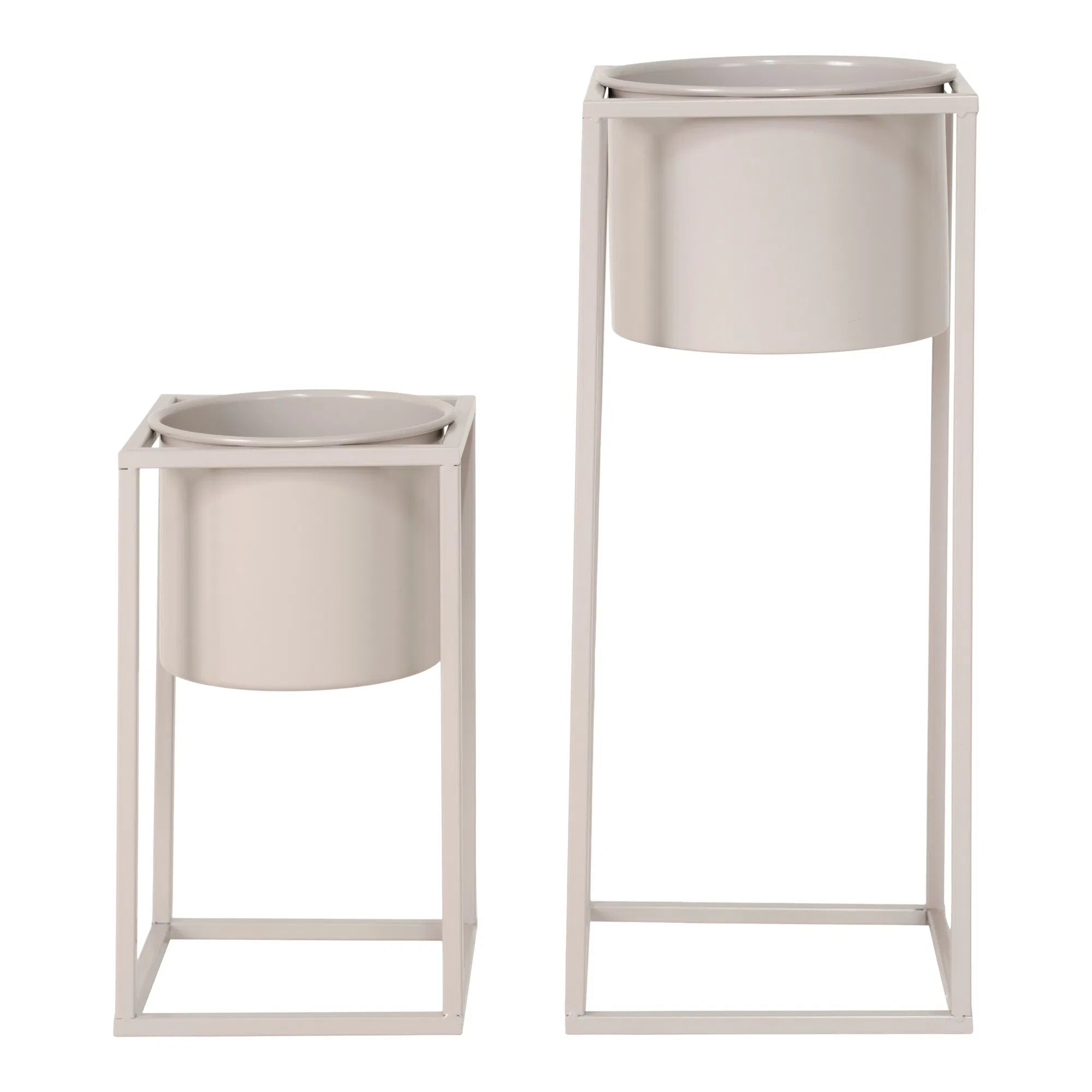 Marla blomkrukor – mjuk elegans i beige och grått (2-pack)